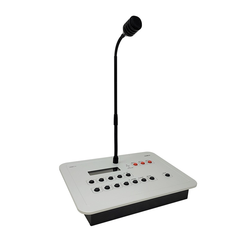 Base microfonica digitale per sistemi EVAC, display LCD, controllo completo centrale, EN54-16