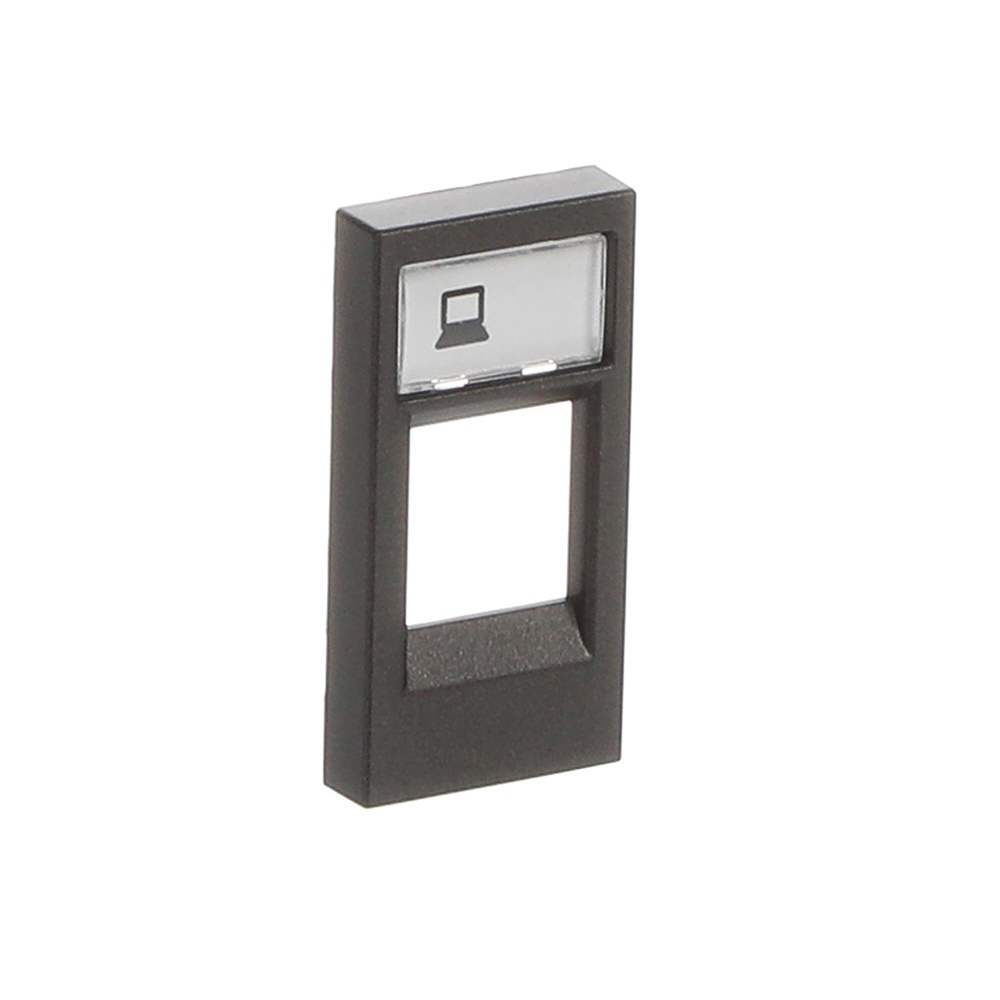 Cover presa dati 1 modulo Anthracite Zenit con area etichetta, senza sportello, per connettori 201X.X, uso professionale