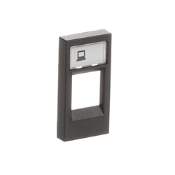 Cover presa dati 1 modulo Anthracite Zenit con area etichetta, senza sportello, per connettori 201X.X, uso professionale