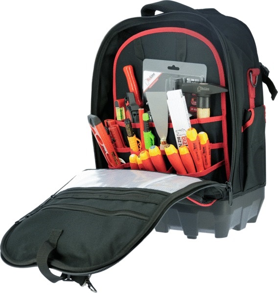 Zaino con ruote e manico telescopico robusto e spazioso per trasporto attrezzi professionali settore elettrico