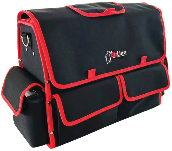 Borsa Costabelle grande con maniglia metallica, 2 scatole organizer, chiusure velcro per installatori elettrici e manutenzione efficiente