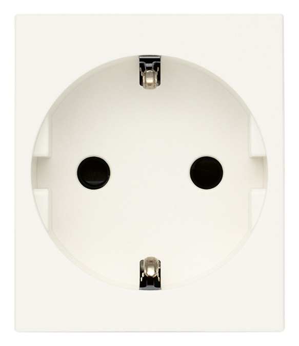 Presa SICURY 2P+T 16A 250V standard tedesco bianco 2 moduli