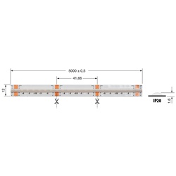 Striscia LED COB RGB+CCT 18W 24V IP20 illuminazione interna personalizzabile alta efficienza