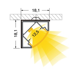 KIT 2MT PROFILO ANGOLO2 ACCESSORI montaggio rapido gestione cavi residenziale commerciale