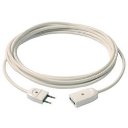 Cavo prolunga 5m 2x0,75mm² H05VV-F spina e presa standard italiano bianco