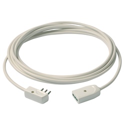Cavo prolunga 5m 3G0,75 mm² spina piatta 2P+T 10A 250V uso domestico bianco