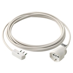 Prolunga elettrica 5m 3G1 SPA17 16A 250V bianco uso domestico universale