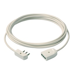 Cavo prolunga 3G1 mm² spina piatta 3m bianco uso domestico e professionale