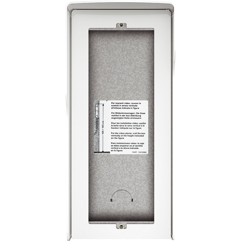 Scatola superficiale 3 moduli con tetto antipioggia finitura Allwhite per installazioni elettriche