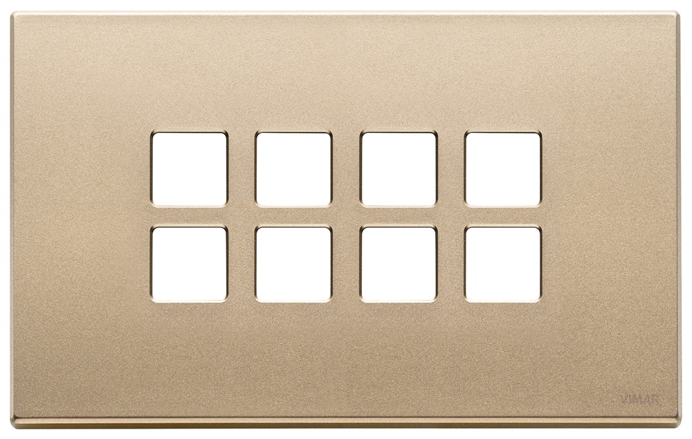 PLACCA 4MX8 FLAT ORO SATINATO