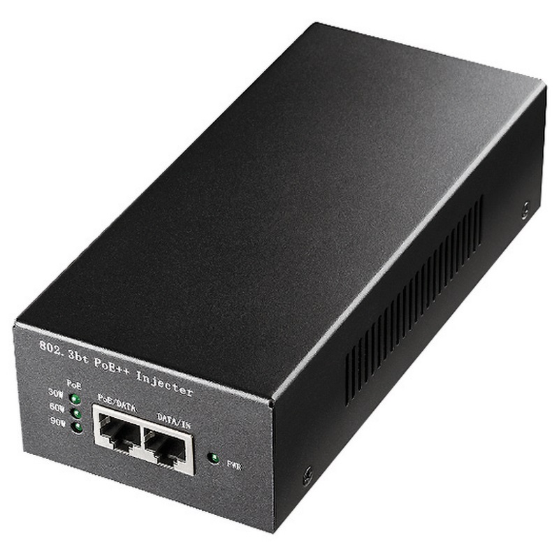 Iniettore PoE 90W Gigabit PoE400 per alimentazione dispositivi rete IP professionale