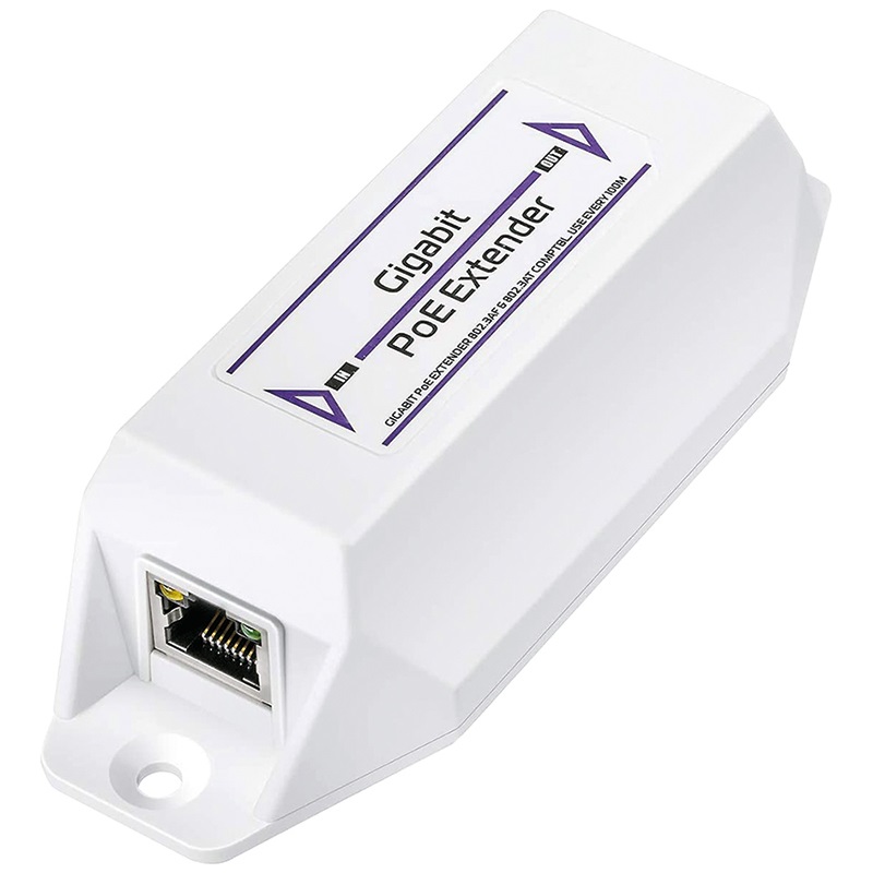 POE Extender Gigabit 1 canale trasmissione dati e alimentazione fino 100m per videosorveglianza e reti wireless