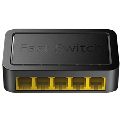 Switch rete 5 porte 10/100 Mbps desktop compatto per uffici piccoli e reti locali