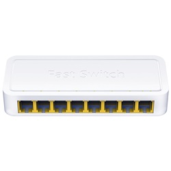 Switch rete 8 porte 10/100 Mbps compatto affidabile per uffici piccoli ambienti desktop