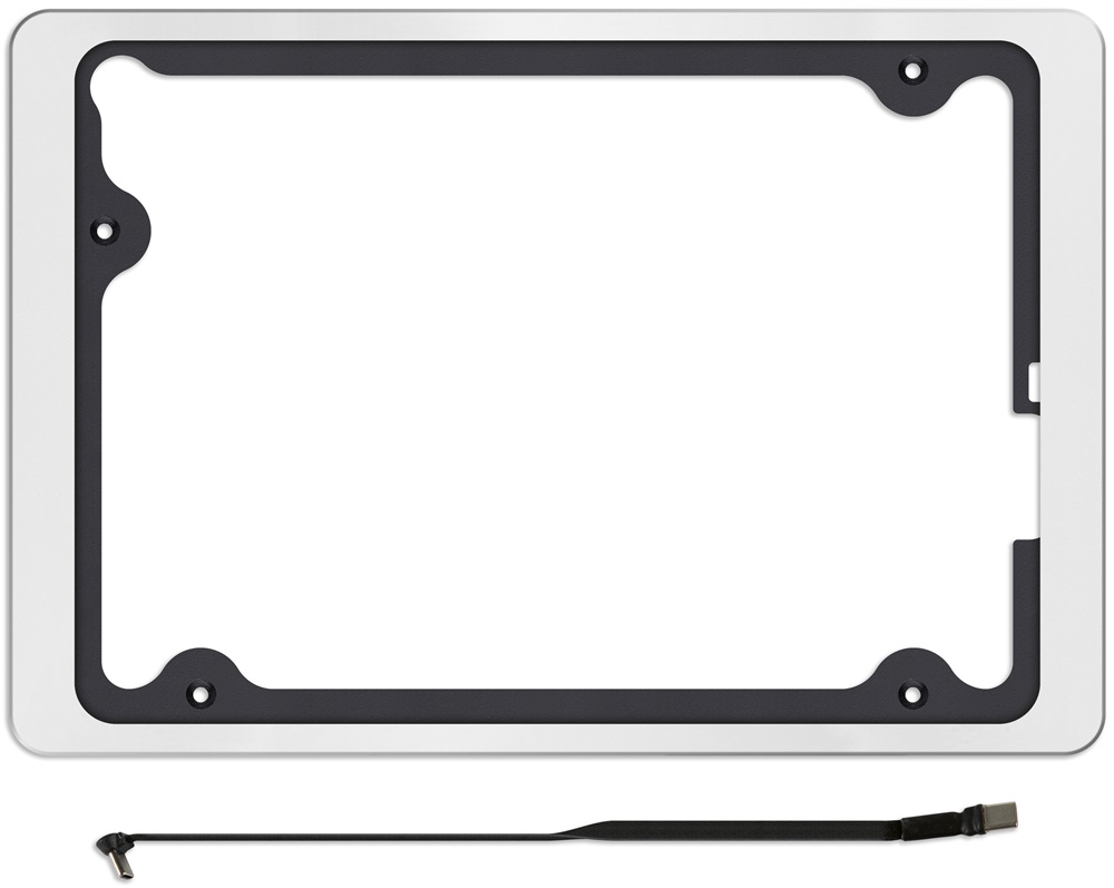 Supporto bianco per iPad 10,9-11 con fissaggio a parete e cavo USB-C
