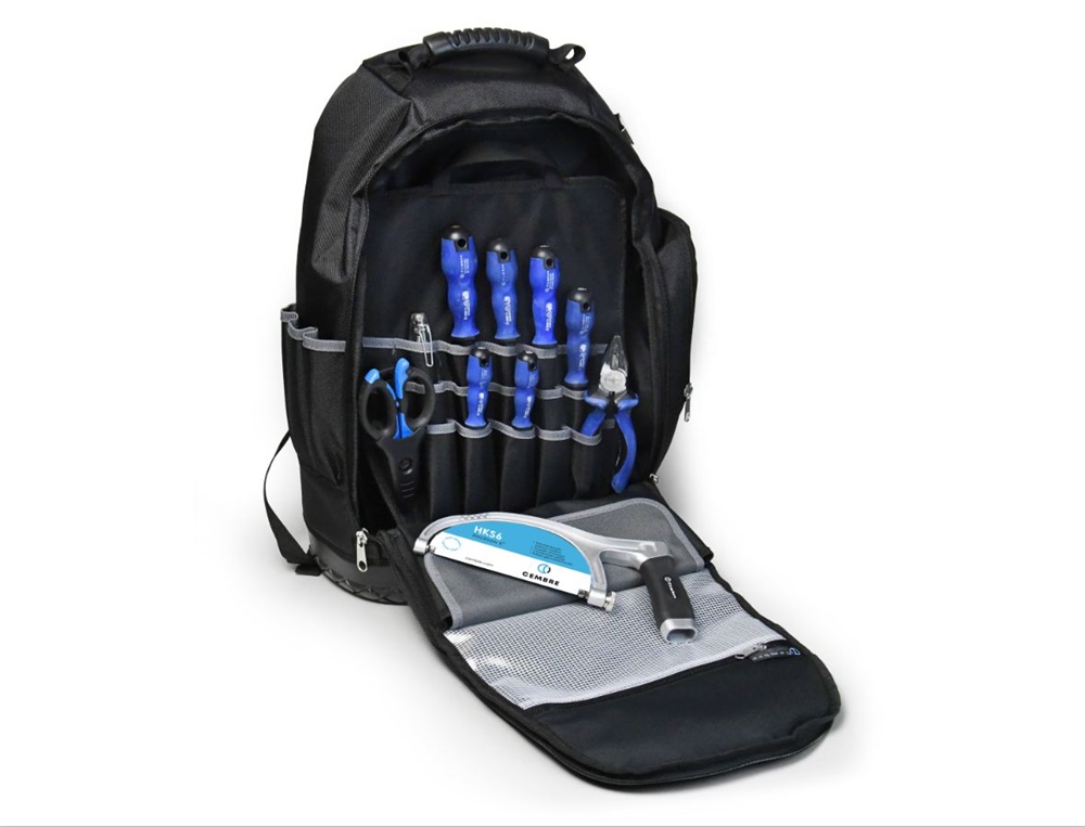 Zaino assortito utensili professionali cablaggio portatile