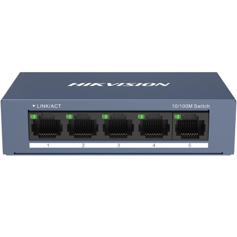Switch 5 Porte Fast Ethernet 10/100 Mbps Metallo per Piccole Medie Imprese