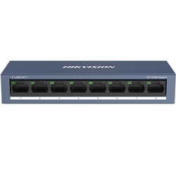 Switch 8 porte Fast Ethernet 10/100 Mbps robusto metallo per reti aziendali