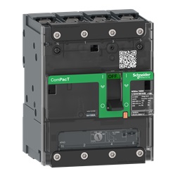 Interruttore, ComPacT NSXm 100N, 50kA/415VAC, 4 poli 4D (neutro totalmente protetto), Sganciatore 100A, busbar/connettori