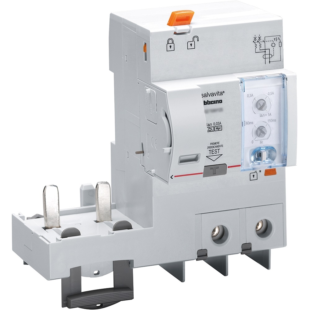 Modulo differenziale bipolare tipo F 2P 125A regolabile per protezione impianti elettrici residenziali e industriali