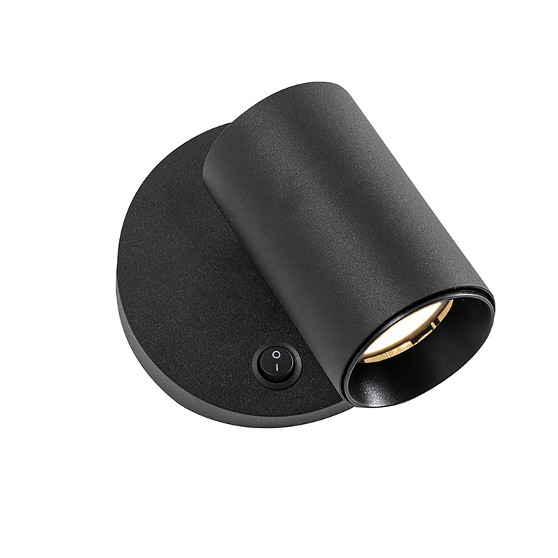 LAMPADA DA PARETE NERO GU10