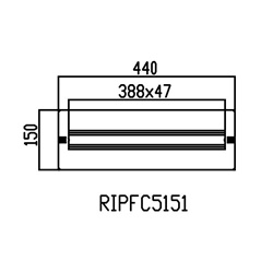 PORTA DISTR. 500X150 DIN 21 MOD. AI