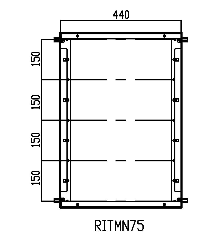 TELAIO MODULARE   700X500 AISI 304