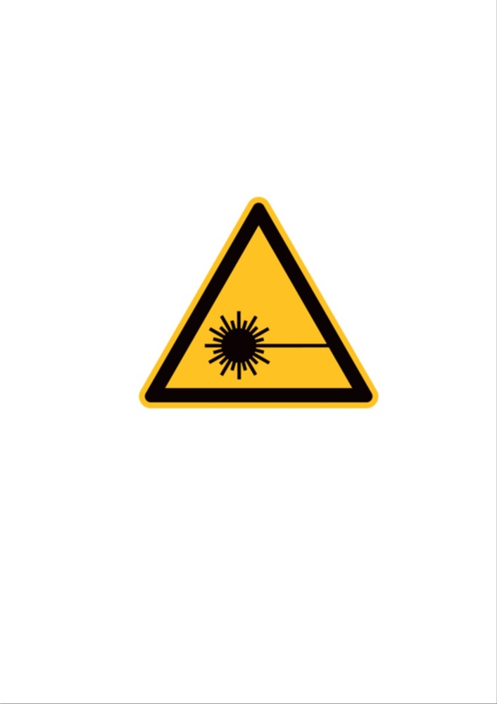 Etichetta avvertimento WS-LR laser 25 mm per impianti