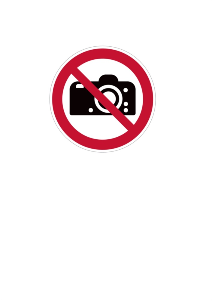 Etichetta divieto Vietato Fotografare 100 mm segnalazione impianti