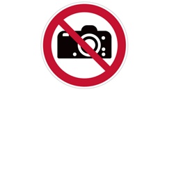 Etichetta divieto Vietato Fotografare 100 mm segnalazione impianti