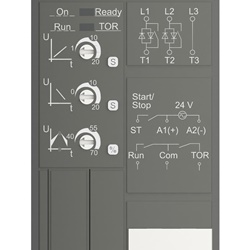 Avviatore graduale PSR25-600-11 25A 208-600V AC controllo motori industriali compatto affidabile