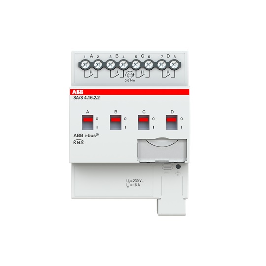 Attuatore standard 4 canali 16 A per automazione domestica e industriale bus KNX EIB