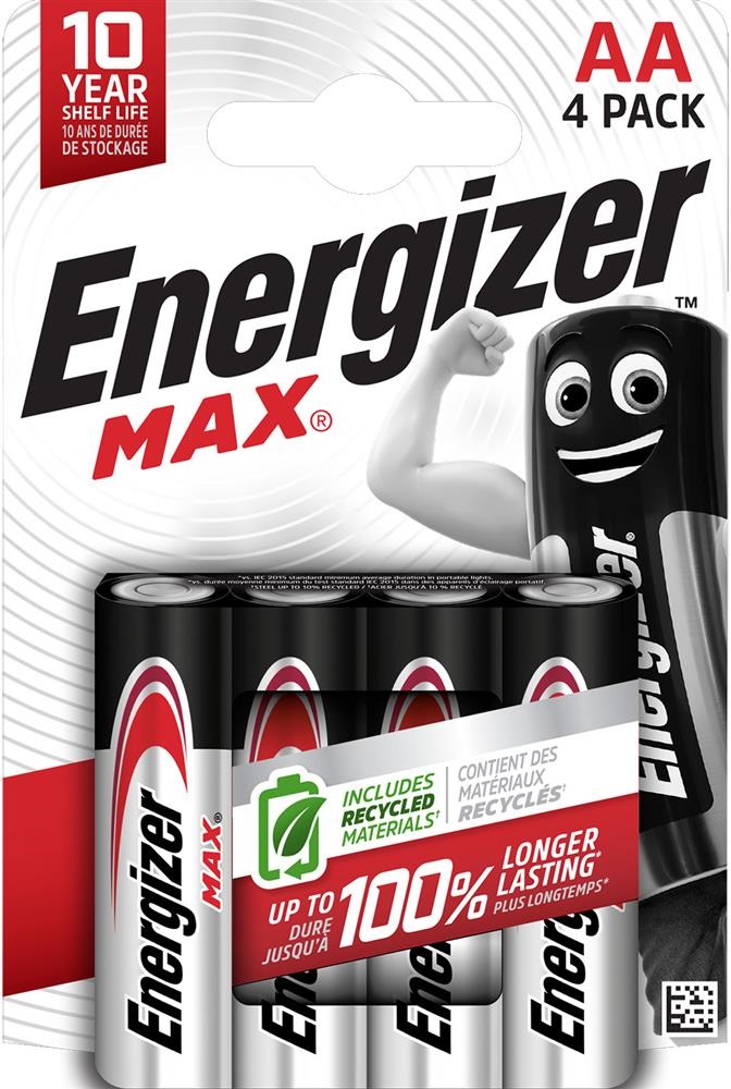 ENERGIZER MAX ALK AA CHP4