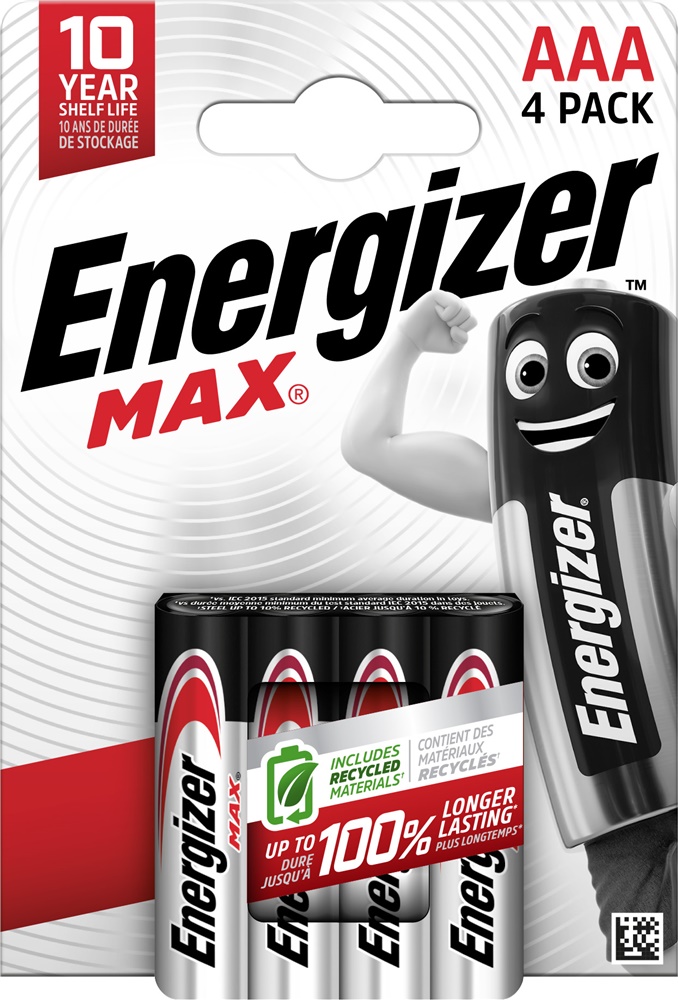 ENERGIZER MAX ALK AAA CHP4