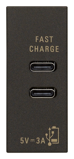 ALIMENTATORE USB C+C 15W 3A 5V NERO
