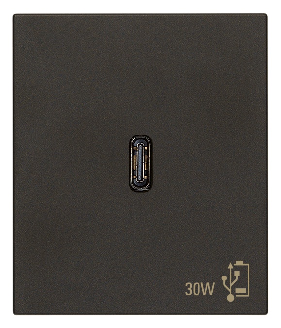 Alimentatore USB C 30W Power Delivery nero per notebook tablet smartphone