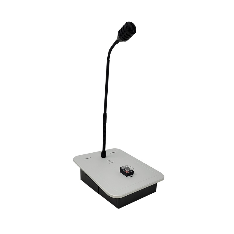 Base microfonica emergenza 1 tasto, sistema EVAC, LED stato, certificata EN54-16