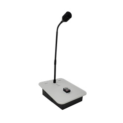 Base microfonica emergenza 1 tasto, sistema EVAC, LED stato, certificata EN54-16