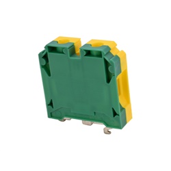 Morsetti componibili a vite per reti di terra sezione 35mm² giallo per guida DIN