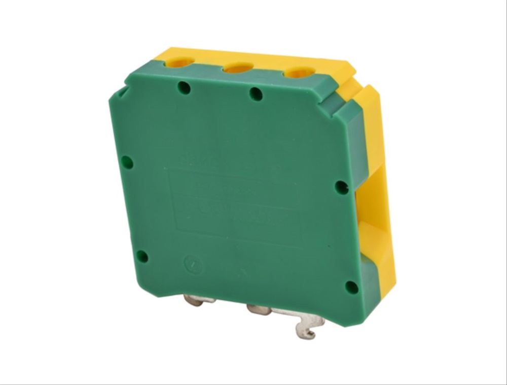Morsetti componibili a vite per reti di terra sezione 0,2-50 mm² giallo/verde per guida DIN