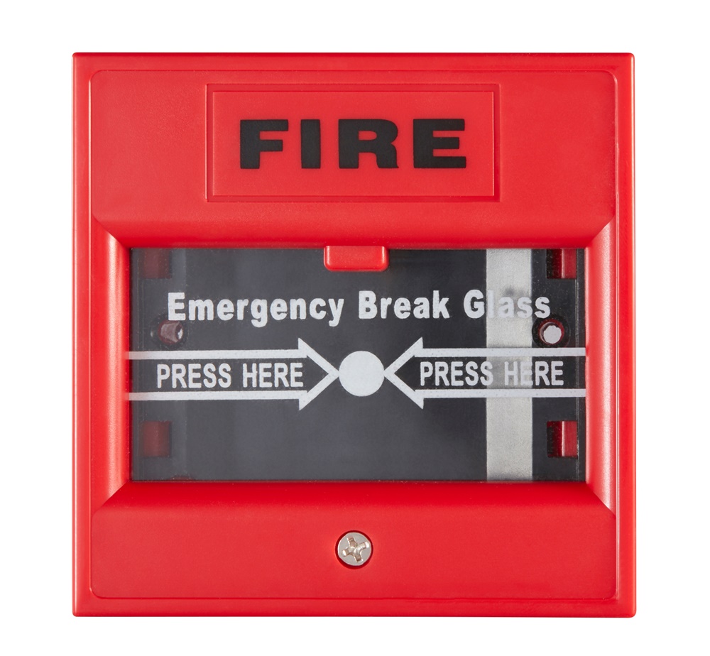 Pulsante emergenza rottura vetro DS-K7PEB uscita sicurezza compatibile sistemi radio ambienti commerciali industriali pubblici