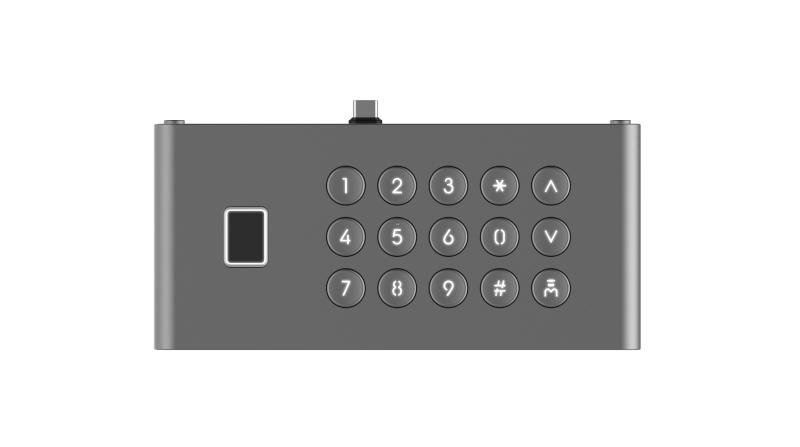 Tastiera biometrica DS-KDM9633-FKP con lettore impronte per controllo accessi esterno