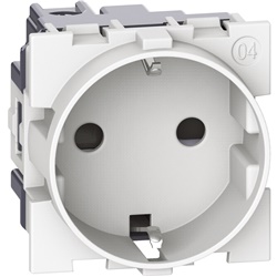 Presa 16A 2P+T standard tedesco bianco per uso residenziale