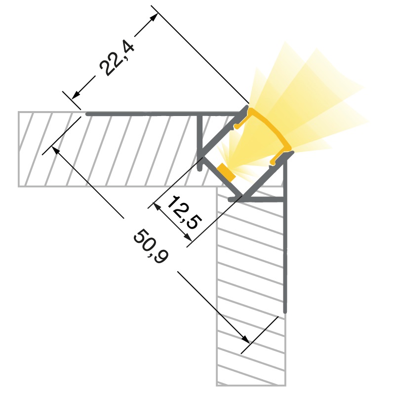 KIT 2MT INCAS-SPIGOLO+ ACCESSORI installazione elettrica rapida protezione robusta materiali alta qualità