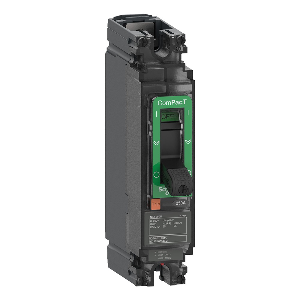 Interruttore, ComPacT NSX160F AC/DC, 18kA/240VAC, 1 poli, Sganciatore TMD 160A