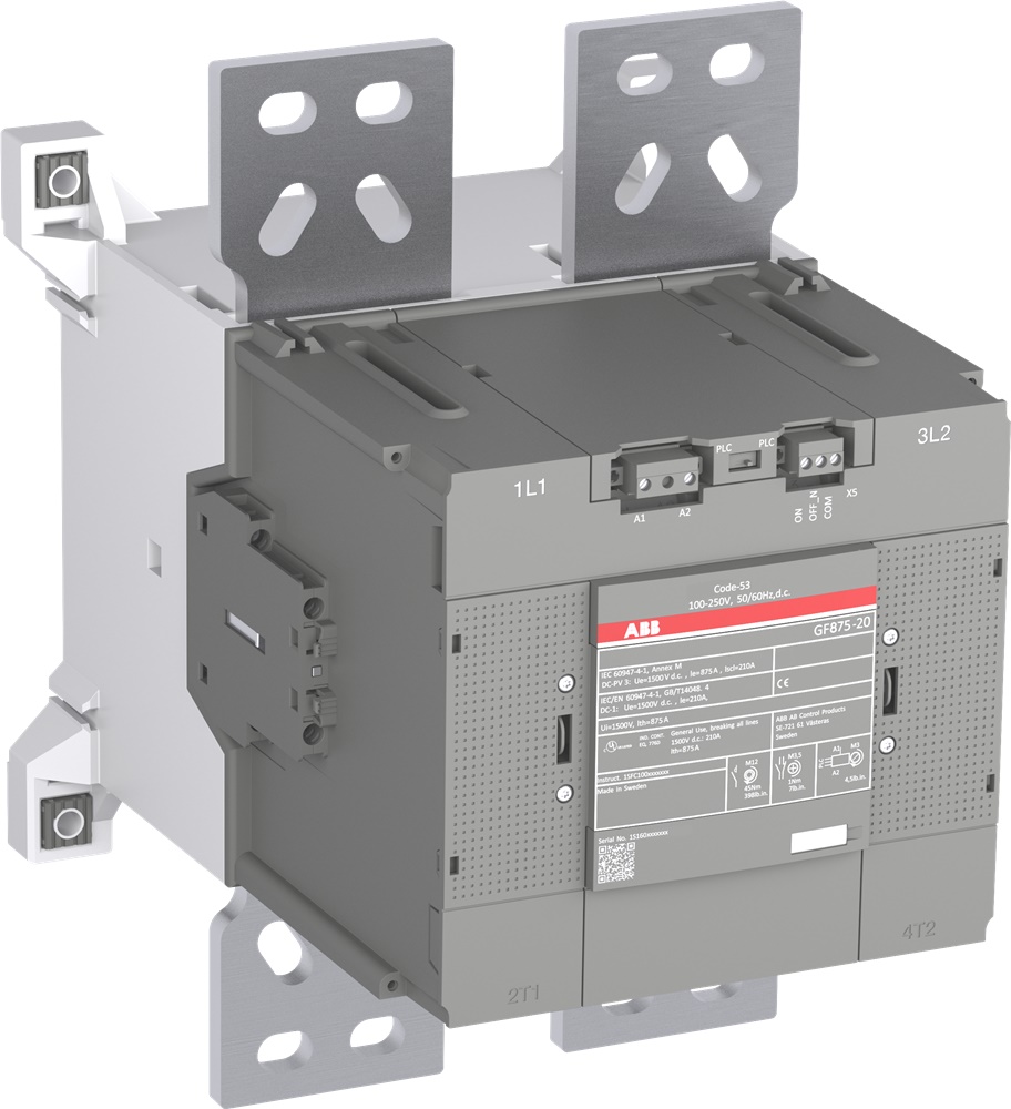 Contattore CC 2 fasi 1500V DC controllo impianti fotovoltaici industriali