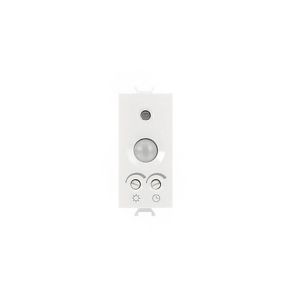 Rilevatore movimento infrarossi compatto per controllo illuminazione e sicurezza residenziale e commerciale
