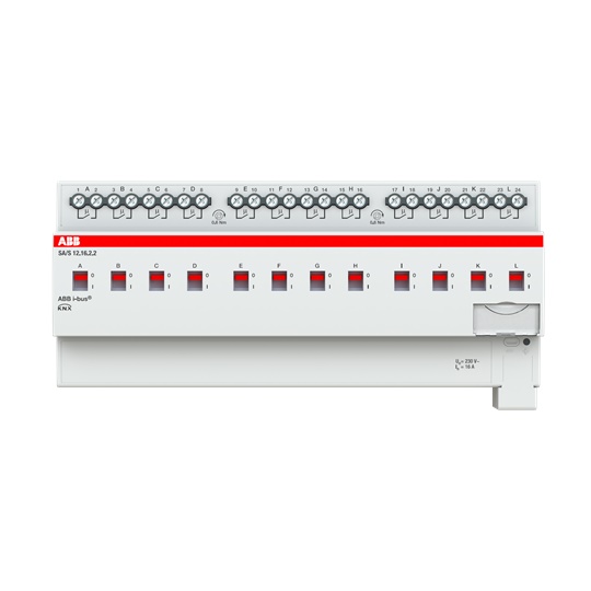 Attuatore switch 12 moduli 16A per automazione impianti domotici bus EIB/KNX