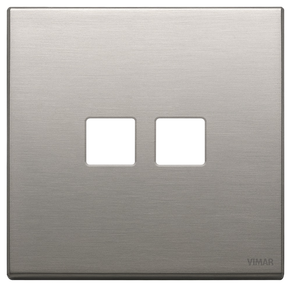 PLACCA 2MX2 FLAT NICHEL SPAZZOLATO