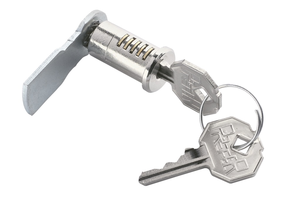 Serratura ricambio metallo per quadri elettrici con 2 chiavi compatibile modelli 03206.3-03215.3
